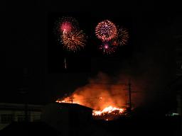 若草山の山焼きと花火